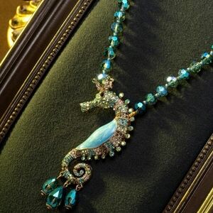 Turquoise Seahorse Pendant Necklace